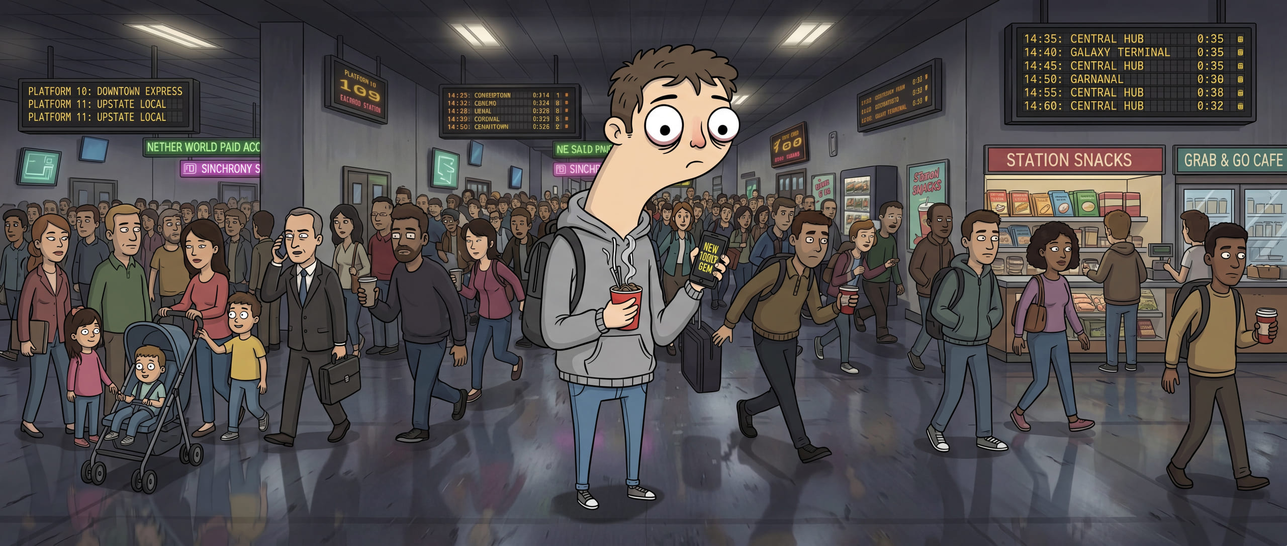 Nurmie at the train station